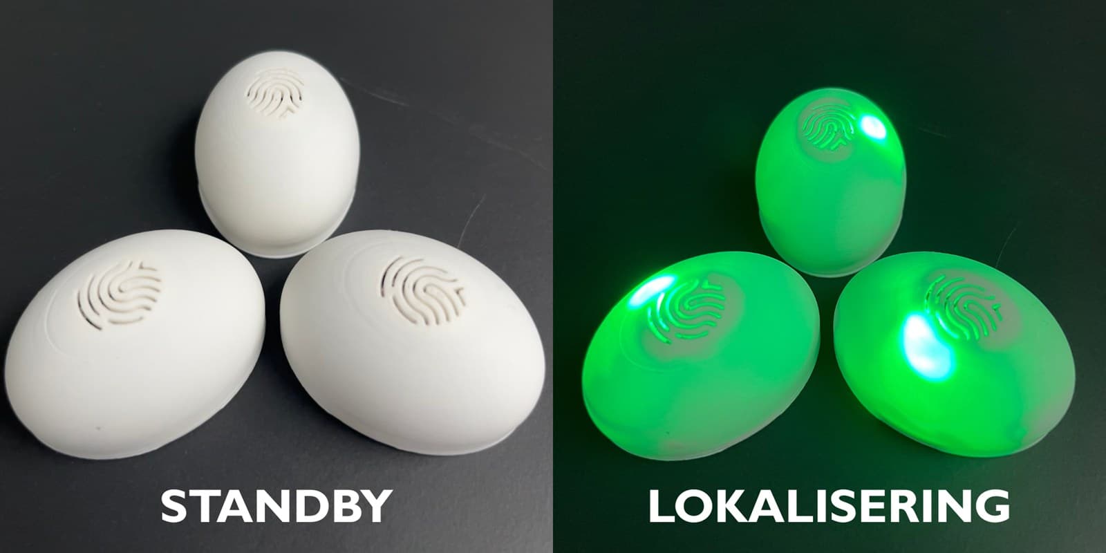 LED-enheder i standby og under lokalisering